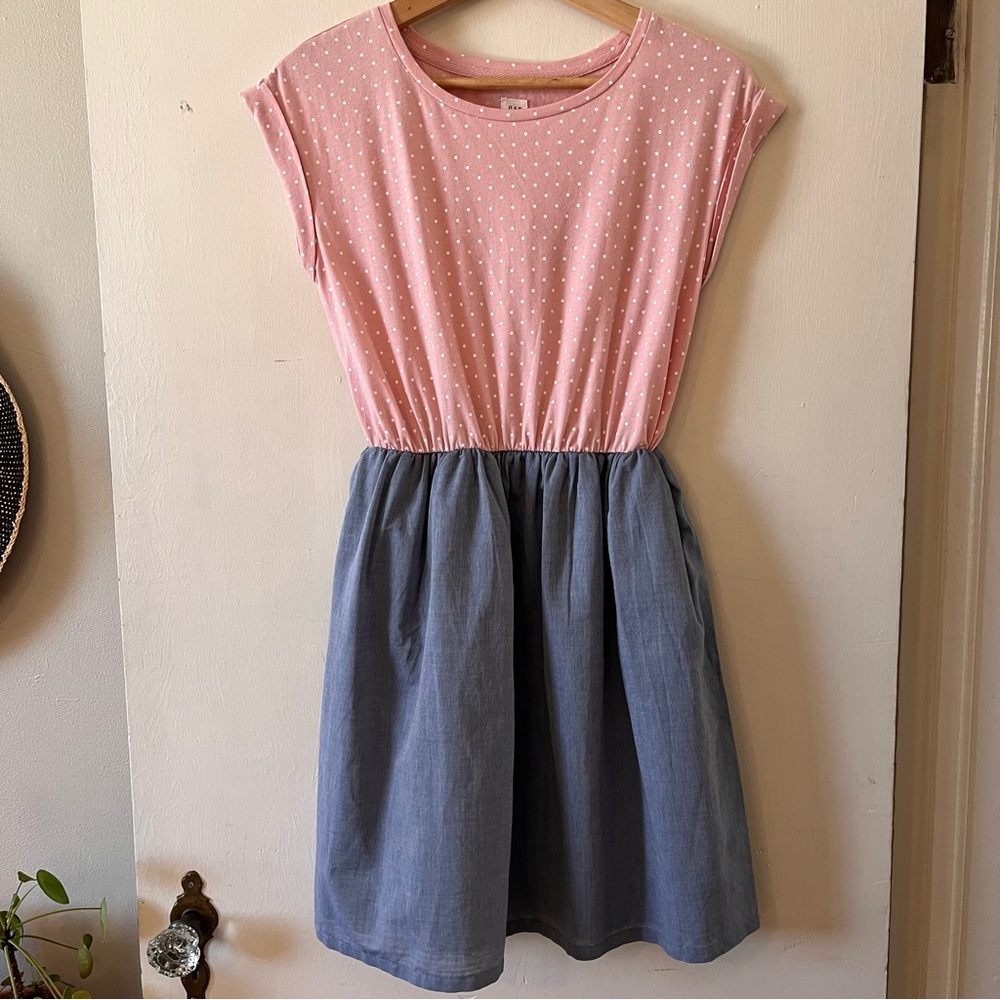 GAP Kids Pink & White Polka Dot Dress, Size XXL